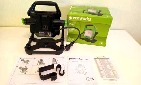 Светодиодный фонарь GREENWORKS G24WL &mdash; как обеспечить хорошее освещение при отсутствии электроэнергии?