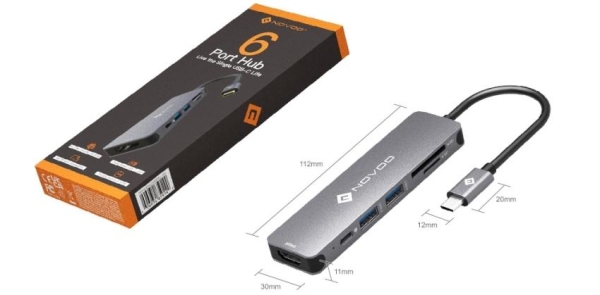 USB-концетратор NOVOO 6 в 1- обзор уникального хаба 6 в 1