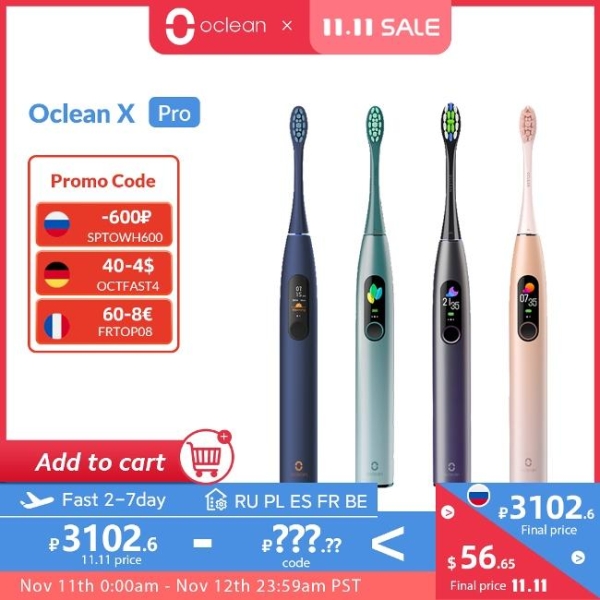 Щетка Oclean X Pro и ирригатор Oclean W10 &mdash; полный обзор и скидки 11.11!